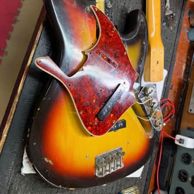 Vintage Fender 1966 Jazz Bass Bound Neck Dot Inlays image 13
