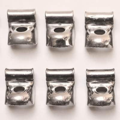 Set of (10) Slingerland Nickel Plated Brass Hoop Clips  / Circa 1940s image 5