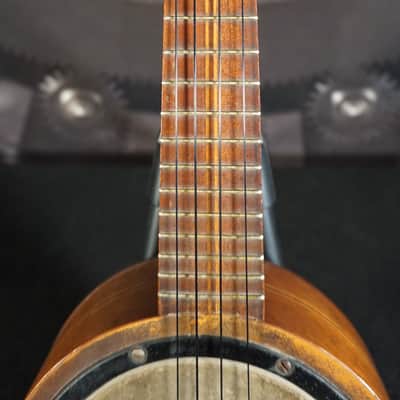 Antique Banjolele Ukulele - Closed Back with F Holes image 3