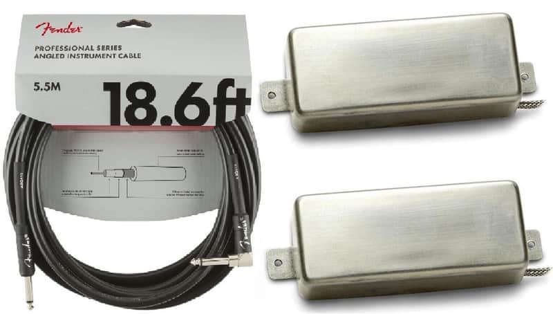 Seymour Duncan Antiquity II Firebird Mini Humbucker Nickel Guitar Pickup Set ( FENDER 18FT CABLE ) image 1