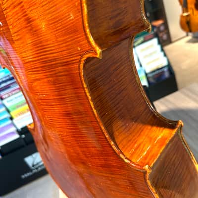 Golden Bamboo Chinese Imported 1/2 Cello Solid Wood Quinn Violin 2000 - Oil Varnish image 12