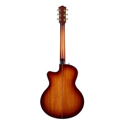 Godin Connaisseur MJ Maho Acoustic-Electric Guitar Mini-Jumbo - Sunsetburst image 8
