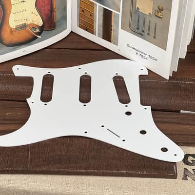 General Vintage Tone 54 to 1955 Pickguard for Stratocaster®️ Original HIPS Left handed “ Polystyrene “ Pickguard For Strat®️ image 8