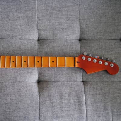 Warmoth 1-Piece Maple Neck with Amber Finish and Locking Hipshot Tuners! image 1