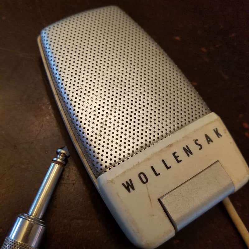 1956 Shure Wollensak B-162-4 Harp Mic Hi-Z Chrome / White Spac…