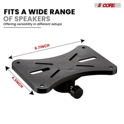 5 Core Speaker Stand Pair Height Adjustable 36" Heavy Duty PA DJ Tripod Studio Monitor Stands image 5