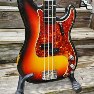 1965 Fender Precision Bass Electric Guitar 100% Original image 2