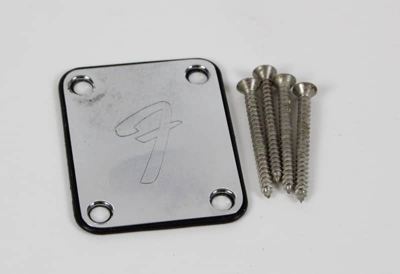 1978 Vintage Fender Mustang/Jaguar/Jazzmaster Chrome Neck Plate USA 1970s image 1