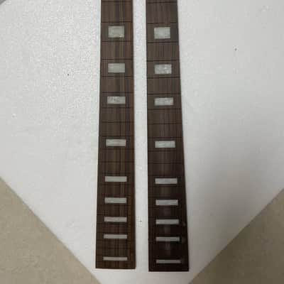 1 Piece Rosewood Guitar Fingerboard Fretboard with White Inlay Block image 1