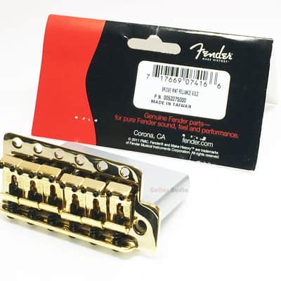 Genuine Fender MIM Classic/Highway 1 Strat Stratocaster Tremolo Bridge - GOLD image 3