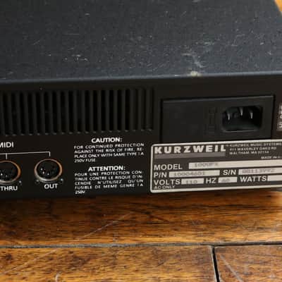 Kurzweil 1000 Series Rackmount Digital Expander Sound Module 1988 - 1992 - Black image 2