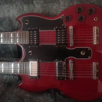 Epiphone G-1275 Double Neck mid-2000s Cherry image 6
