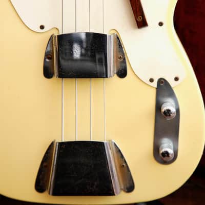 Aria T P-Bass Style Bass Guitar Vintage White Made In Japan Pre-Owned image 7