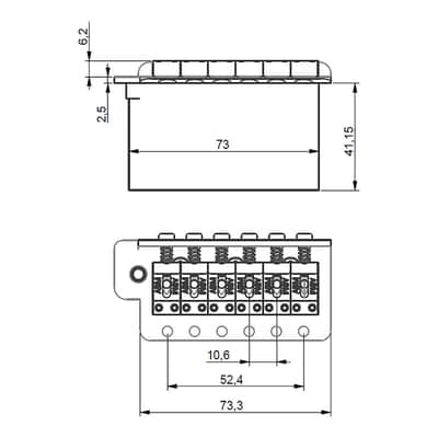 ABM 5050-S Tremolo System Vintage Narrow Spacing (Chrome) image 2