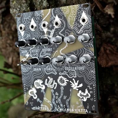 Chernobyletta Eurorack Module - Noise and Drone Oscillator Synth with CV Offset, Distortion, Power Starve and Touch Controls. Fully built. Black & Silver version. image 3