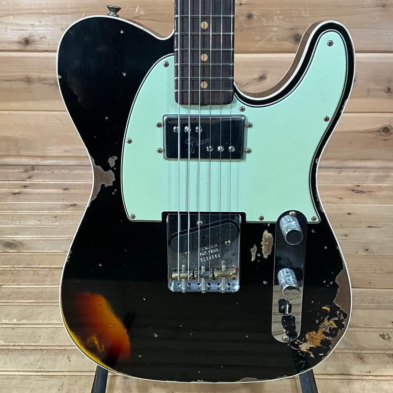 Fender Custom Shop F22 Limtied CuNiFe Telecaster Heavy Relic - Aged Black Over 3-Color Sunburst image 1