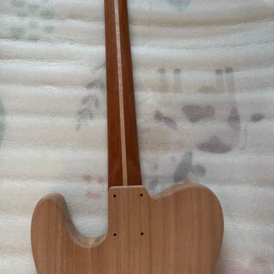1 Set Mahogany Guitar Telecaster Tele Style Body with Mahogany Neck, Maple Fingerboard image 5