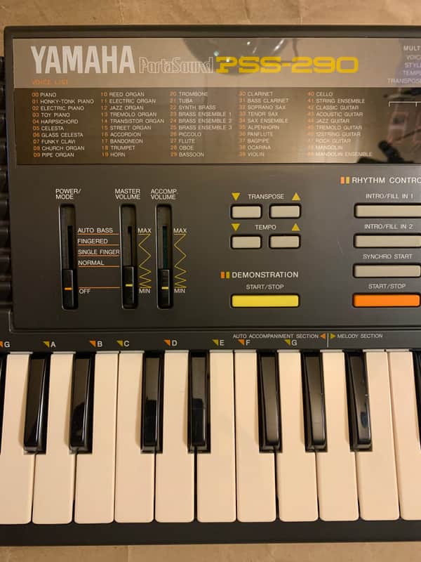 Yamaha PSS-290 Portasound 90s 49key Keyboard FM Synth Excellent C