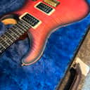 PRS Custom 24 Wood Library 2024 - Roasted Flame Maple Neck - Bonnie Pink Smokeburst