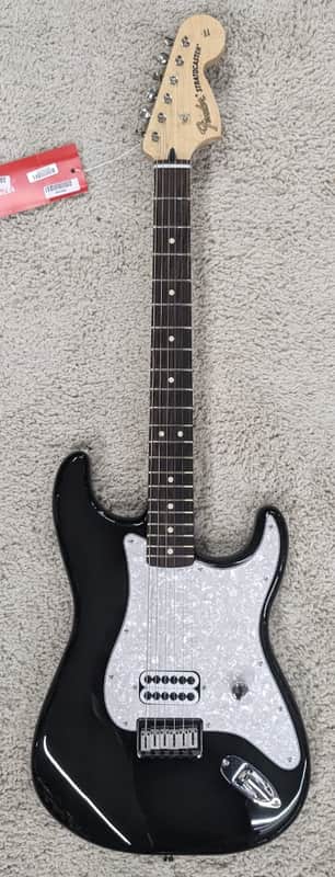Mint Fender Limited Tom Delonge Blink 182 Black Stratocaster Electric Guitar with Bag image 1