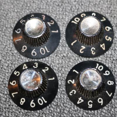 Vintage Original 1964 Fender Blackface Amp Control Knobs - Lot of 4 - image 1