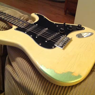 On Sale - USA Made Relic Style Worn Stratocaster / Partscaster w/ Vintage Clay Dots image 2