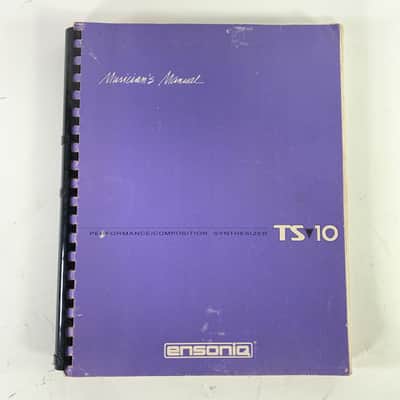 Ensoniq TS-10 Musician's Manual Owner's Guide