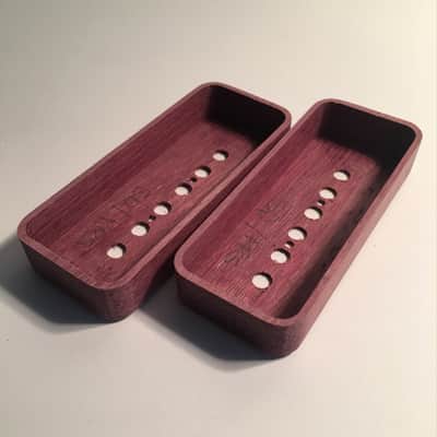 Guilford Purpleheart P-90 Pickup Covers - 2 cover - Fits Seymour Duncan/ PRS  Natural Wood image 2
