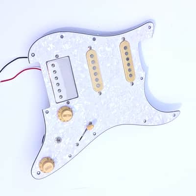 Hot Texas Blues loaded alnico V SSH Stagger Poles pickguard complete kit wired. image 4