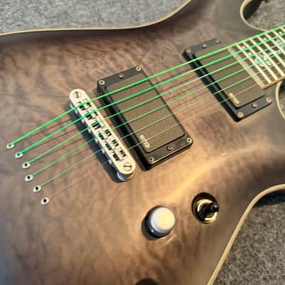 Schecter C-1 Platinum Satin Black Electric Guitar EMG image 3