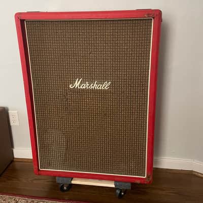 RARE Marshall 2045 / 'Artiste' 2x12 Vertical Cabinet 1973 - Original Red Tolex! image 1