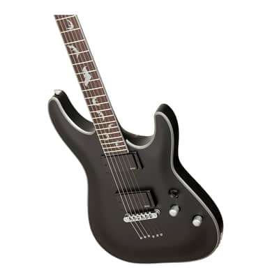 Schecter Damien Platinum-6 6-String Electric Guitar (Right-Hand, Satin Black) with Knox Gear Protective Carrying Case Bundle image 6