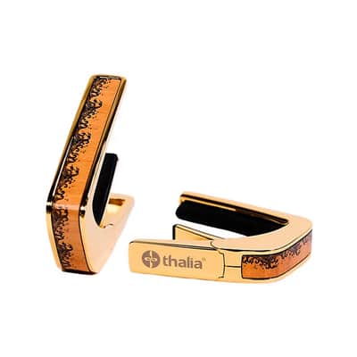 Thalia 24K Gold Guitar Capo - Flamed Maple Waves image 2
