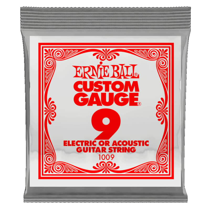 Ernie Ball Plain Steel .009" -- 6 Pack image 1