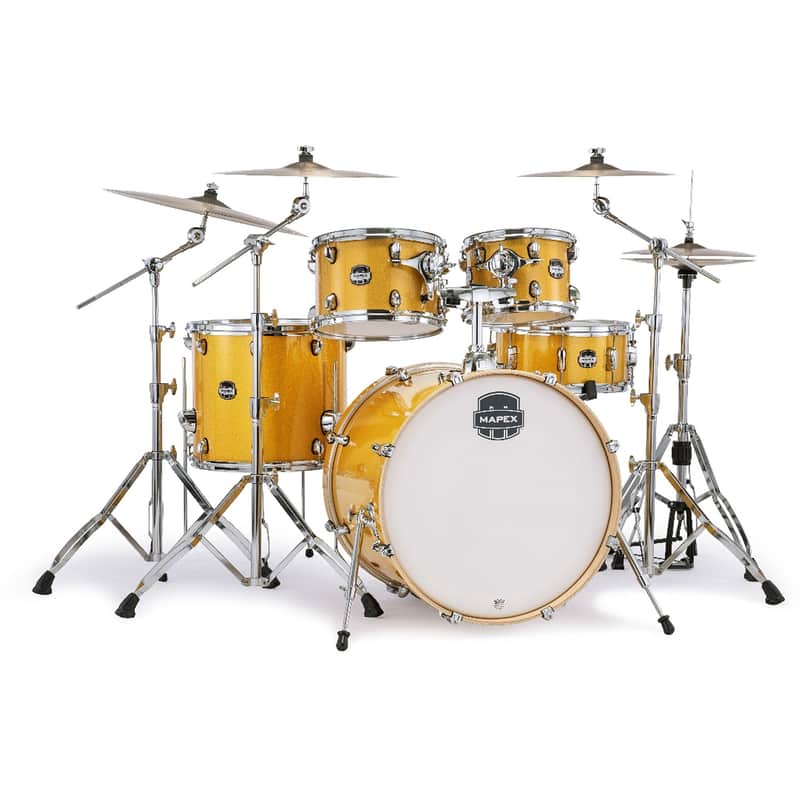 Mapex MA529SF Mars Rock Drum Shell Kit, 5-Piece, Sunflower Sparkle image 1