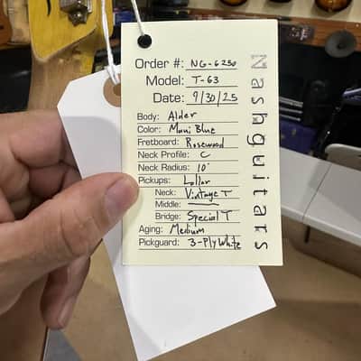 Bill Nash Telecaster t 63 Mani blue Reissue Brand New image 8