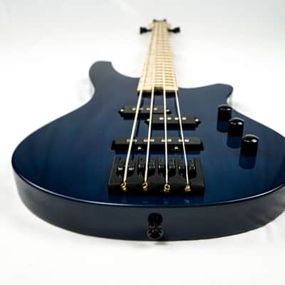Swisher Rumble Handcrafted 4 String Bass 2024 - Indigo image 4