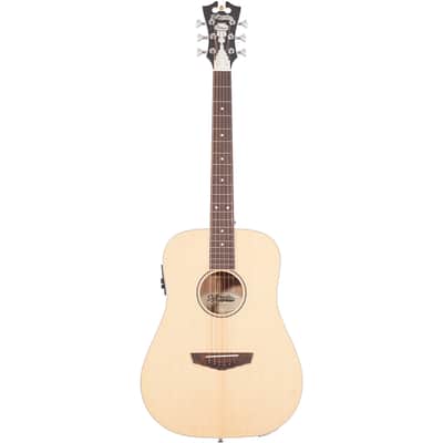 D'Angelico Guitars Premier Niagara Mini Dreadnought Acoustic Guitar, Natural image 1