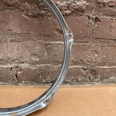 Unbranded 10"6-Lug Triple-Flanged Drum Hoop / Rim Chrome – Good Condition image 6