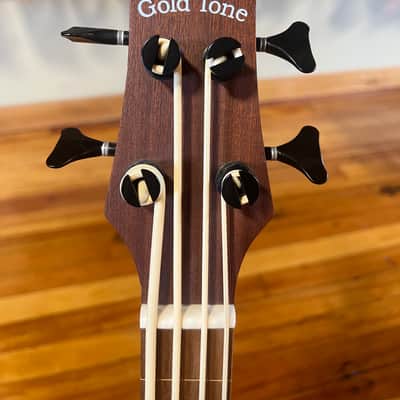 Gold Tone M-Bass/FL Micro 23" Scale Fretless Acoustic/Electric Bass 2010s - Natural image 7