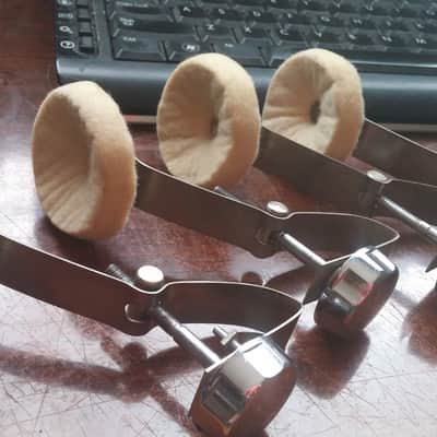 GENUINE Pearl Internal Drum Muffler Tone Control 60S 70s 80s YOU CHOOSE 3 KNOB STYLES Wood Fiberglass Maple Shell White Felt 2 AVAILABLE imagen 4