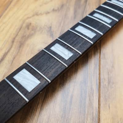 Stratocaster Compatible Roasted Maple and Rosewood Guitar Neck Pearl Inlays Unfinished Paddle Headstock image 8