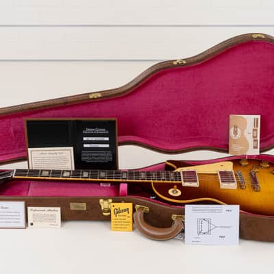 Gibson Custom Shop 1959 Les Paul Standard Reissue VOS Electric Guitar, Rosewood Fingerboard, Iced Tea Burst image 4