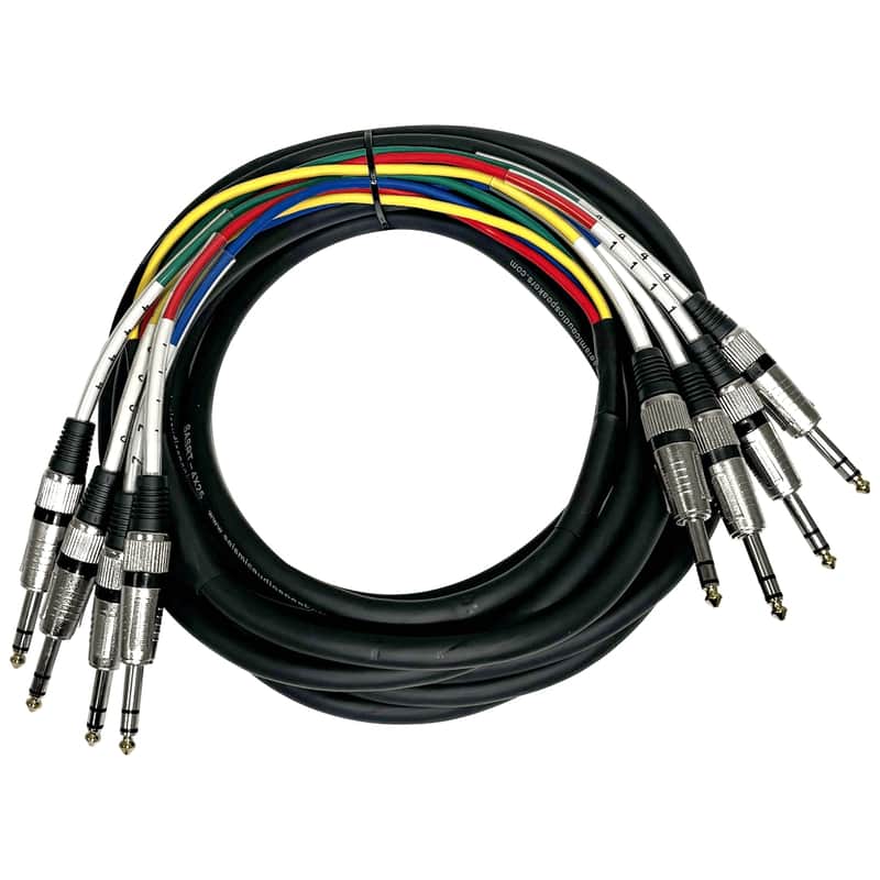 Seismic Audio SASRT-4x25 - 4 Channel 25 Foot 1/4 Inch TRS Snake Cable image 1