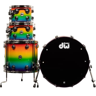 Drum Workshop Collectors Series 4-Piece Shell Kit - Rainbow Fade image 3