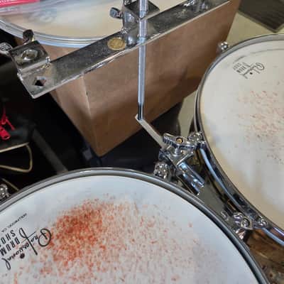 Latin Percussion Tito Puente 14" and 15" Brass Timbale Pair W/ Stand (C020-4) image 11