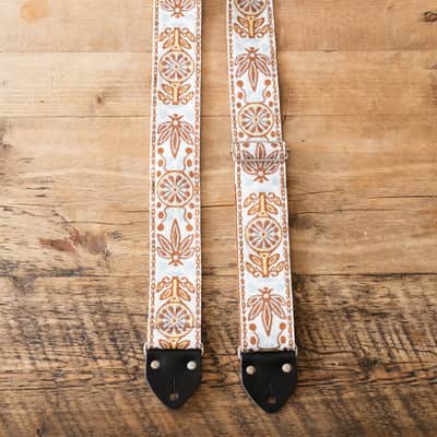 Vintage Floral 60s/70s Hippie Guitar Strap / Real Suede Backing / Handmade in the UK image 3