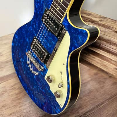 Duesenberg 49er Solid-body, Mahogany (2008) - Blue Pearl image 5