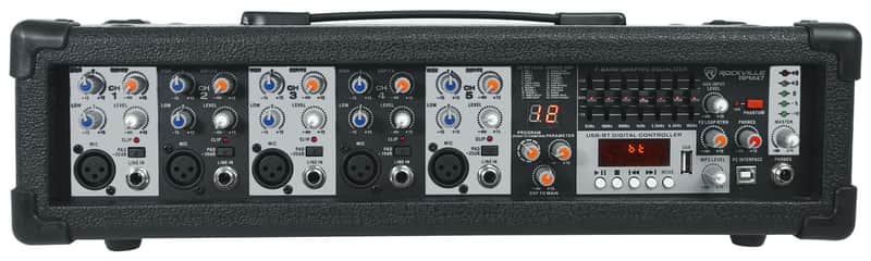 Rockville RPM47 1800w Powered 5 Channel Mixer/Amplifier Bluetooth/USB Interface image 1