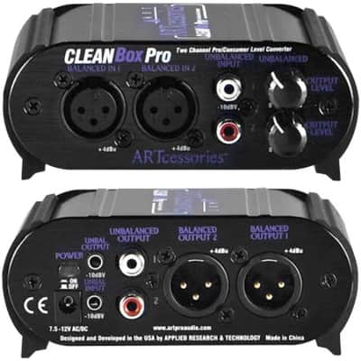 ART CleanBox Pro 2-Ch Stereo Level Converter & Hum Eliminator Pro Live/Studio image 4